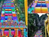 Vượt 272 bậc thang cầu vồng để đến ngôi đền cầu được ước thấy Vượt 272 bậc thang cầu vồng để đến ngôi đền cầu được ước thấy