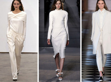 Sắc trắng phủ sóng khắp nơi trên sàn catwalk