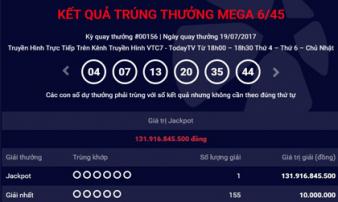 Kết quả Vietlott ngày 19/7: Giải Jackpot 131 tỷ đã tìm thấy chủ nhân Kết quả Vietlott ngày 19/7: Giải Jackpot 131 tỷ đã tìm thấy chủ nhân