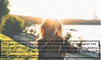 Ai cũng cho rằng thời gian là điều quan trọng nhất, nhưng thực ra không phải Ai cũng cho rằng thời gian là điều quan trọng nhất, nhưng thực ra không phải