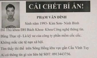 Gia đình hoang mang về cái chết bí ẩn của chàng thủ khoa ĐH Bách Khoa Gia đình hoang mang về cái chết bí ẩn của chàng thủ khoa ĐH Bách Khoa