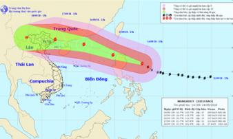 Khẩn: Siêu bão Mangkhut gây sóng cao 14m, ảnh hưởng 27 tỉnh Khẩn: Siêu bão Mangkhut gây sóng cao 14m, ảnh hưởng 27 tỉnh