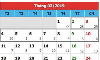 Nghỉ tết nguyên đán 2019: 9 ngày, nhiều hay ít? Nghỉ tết nguyên đán 2019: 9 ngày, nhiều hay ít?