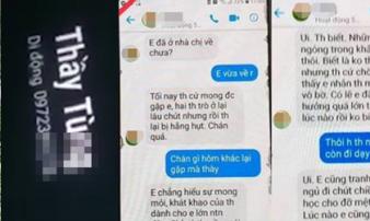 Thầy giáo gạ tình nữ sinh Thái Bình qua tin nhắn bị chuyển công tác Thầy giáo gạ tình nữ sinh Thái Bình qua tin nhắn bị chuyển công tác