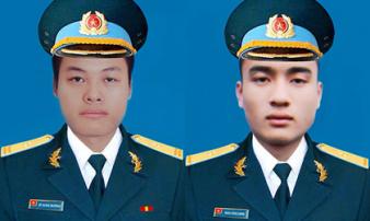 Bộ Quốc phòng thăng quân hàm 2 phi công hy sinh trong vụ máy bay rơi Bộ Quốc phòng thăng quân hàm 2 phi công hy sinh trong vụ máy bay rơi