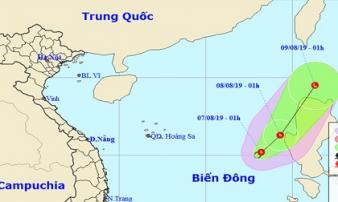 Áp thấp nhiệt đới giật cấp 8 trên Biển Đông, di chuyển hướng Đông Bắc Áp thấp nhiệt đới giật cấp 8 trên Biển Đông, di chuyển hướng Đông Bắc