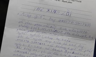 Tài xế xích lô gửi thư xin lỗi vì lấy 2,9 triệu đồng của du khách Nhật Tài xế xích lô gửi thư xin lỗi vì lấy 2,9 triệu đồng của du khách Nhật