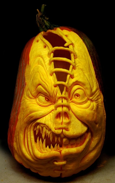 Spooky pumpkin carving