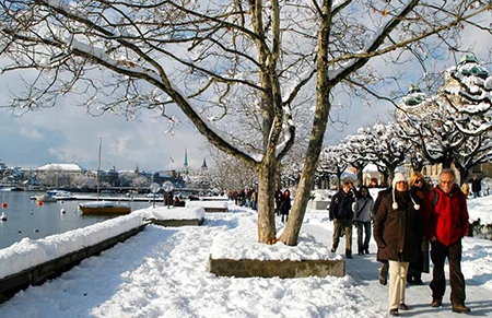 Zurich là điểm đến tuyệt vời vào mùa đông với phong cảnh đẹp say lòng người.