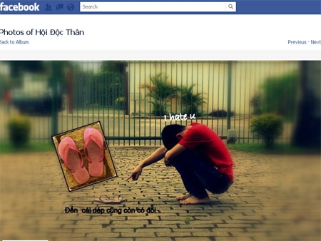 Đến dép cũng còn có đôi... Lời than của một thành viên trên Hội độc thân/Facebook.