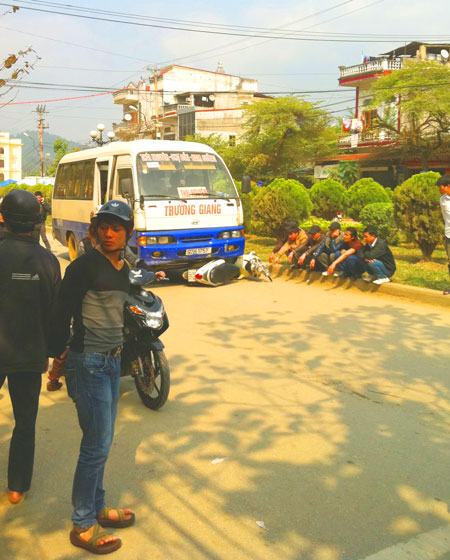 Hiện trường vụ va chạm.