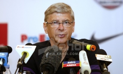 Arsenal's manager Arsene Wenger speaks during a press conference in Kuala Lumpur, Malaysia, Sunday, July 22, 2012. Arsenal will play the Malaysian XI, a Malaysia League selection, on Tuesday as part of their Asia tour.