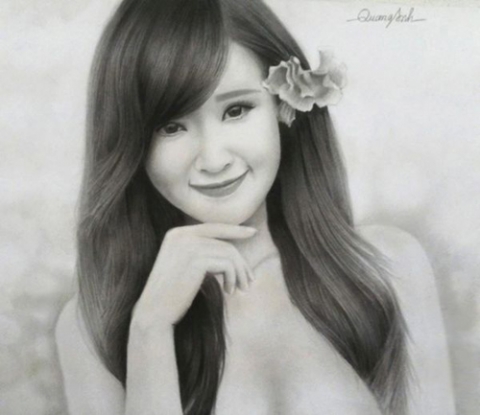 Nhan sắc hot girl Việt dưới nét vẽ của họa sỹ 9x - 4