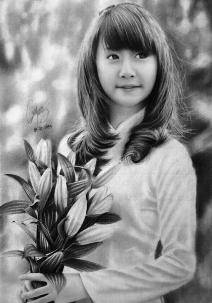 Nhan sắc hot girl Việt dưới nét vẽ của họa sỹ 9x - 6