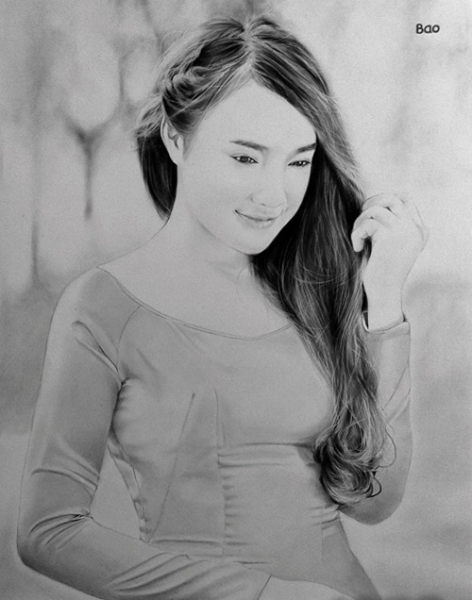 Nhan sắc hot girl Việt dưới nét vẽ của họa sỹ 9x - 9