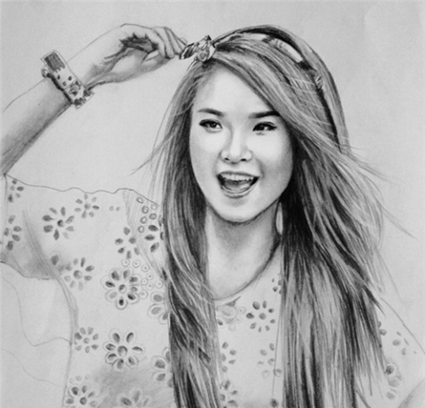 Nhan sắc hot girl Việt dưới nét vẽ của họa sỹ 9x - 16