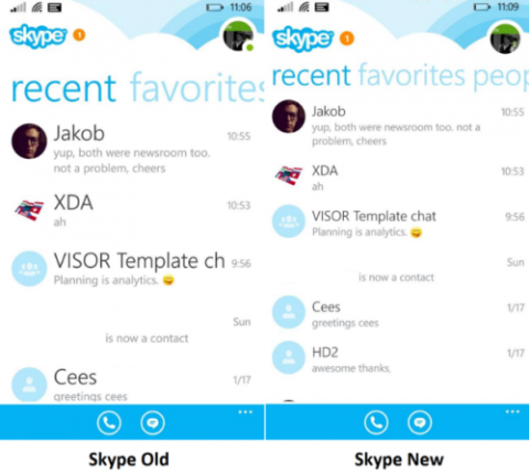 Skype trên Windows Phone cập nhật font chữ nhỏ hơn - 1