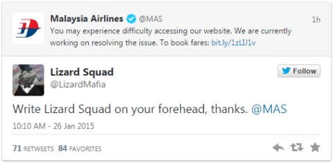 Nhóm hacker liên quan đến IS đánh sập trang web của Malaysia Airlines 2