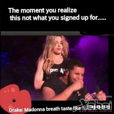 Madonna cưỡng hôn Drake