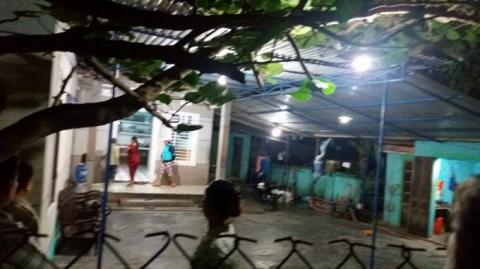 Ngôi nhà xảy ra án mạng người cha đâm chết con trai mình.