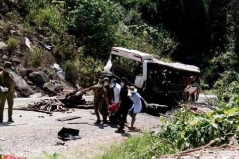 Hiện trường vụ tai nạn.