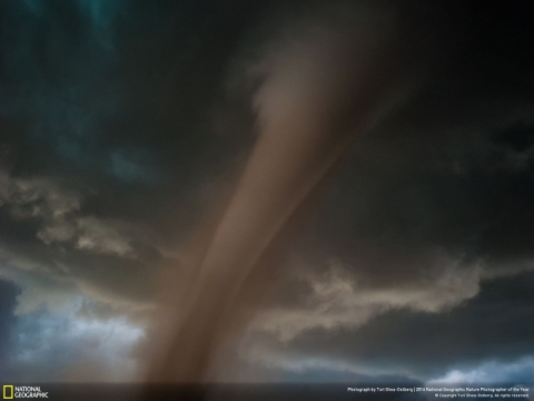 2. Bức ảnh “Cơn bão sắp đến” của nhiếp ảnh gia Tori Shea-Ostberg chụp tại Wray, bang Colorado, Mỹ. Bức hình chụp lại khoảnh khắc một cơn lốc xoáy sắp thổi bay một ngôi nhà ở Wray, Colorado vào tháng 5/2016. May mắn là tất cả mọi người đều còn sống.