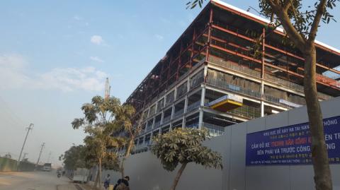 Công trường nhà máy Samsung V3 nơi xảy ra tai nạn.