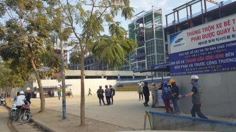 Nhiều công nhân làm tại nhà máy V3 đã được cho rời khỏi công trường.