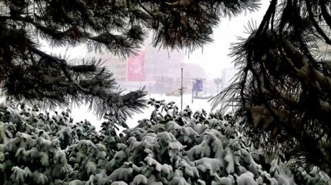 Tuyết rơi trắng xóa phủ kín cây cối ở thành phố Kraguijevac. (Ảnh: Serbia.com)