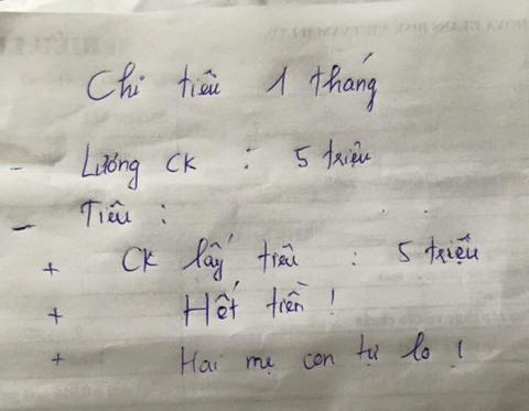Bảng chi tiêu gây sốc của gia đình chồng lương 5 triệu một mình tiêu hết, vợ tự xoay sở nuôi 2 con - Ảnh 1. Bảng chi tiêu gây sốc của gia đình chồng lương 5 triệu một mình tiêu hết, vợ tự xoay sở nuôi 2 con - Ảnh 1.