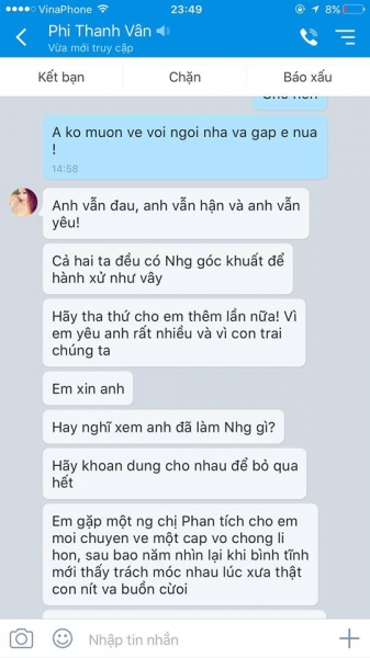 Lộ tin nhắn Phi Thanh Vân năn nỉ chồng quay lại sau khi ly hôn - Ảnh 2.
