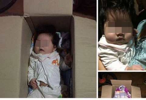Hà Nội: Bé gái kháu khỉnh bị bỏ rơi trong thùng giấy trước cửa nhà dân - 1