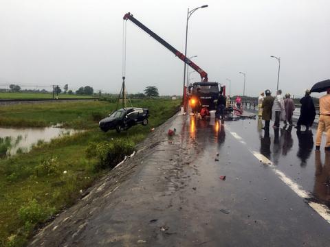 Hiện trường vụ tai nạn.