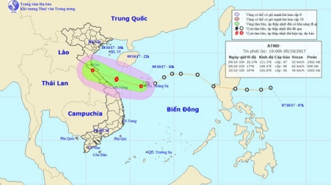 ap thap nhiet doi co the manh len thanh bao, thanh hoa den quang ngai mua trang troi - 1