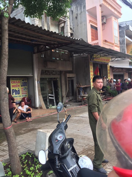 Nghi nổ mìn trước cửa nhà dân ở Thái Nguyên, một phụ nữ tử vong - Ảnh 1.