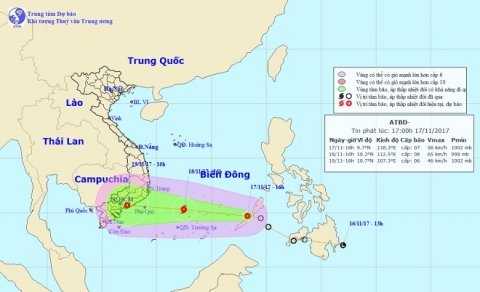 Áp thấp nhiệt đới giật cấp 9 di chuyển “thần tốc” vào Biển Đông - 1