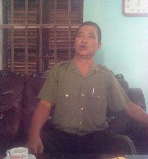 Ông Nguyễn Văn Thắng, Phó CA xã Ngọc Vân trao đổi với PV.