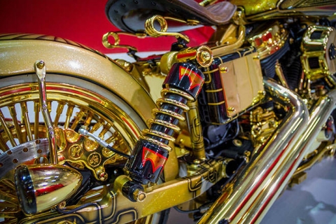 Ngắm “núi vàng di động” Harley Davidson Custom - 7