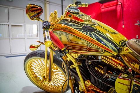 Ngắm “núi vàng di động” Harley Davidson Custom - 5