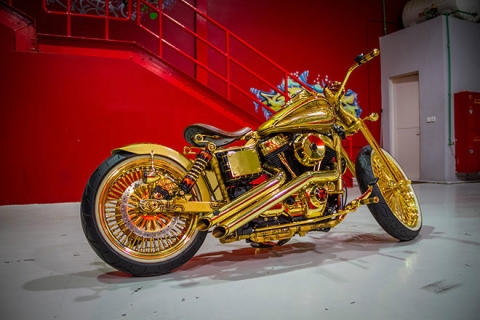 Ngắm “núi vàng di động” Harley Davidson Custom - 2