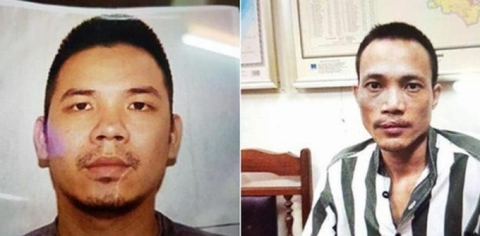 Hai tử tù Lê Văn Thọ (trái) và Nguyễn Văn Tình (phải).