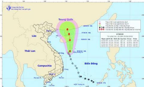 tin thoi tiet 5/6: ap thap nhiet doi sap manh thanh bao, ly son dang co gio giat cap 6 - 1