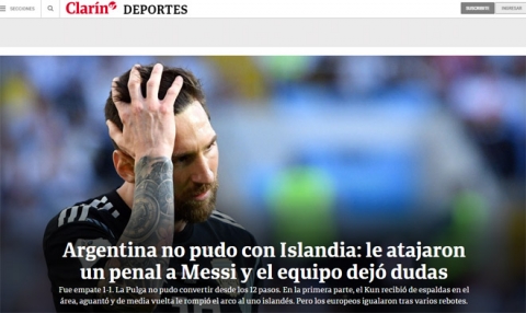 Argentina gây sốc đầu tiên World Cup: Báo chí xứ Tango giận Messi, SAO Iceland ngỡ mơ - 3