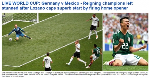 Chấn động World Cup, ĐKVĐ Đức gục ngã: Báo Đức lo loại sớm, báo Mexico mở hội - 1