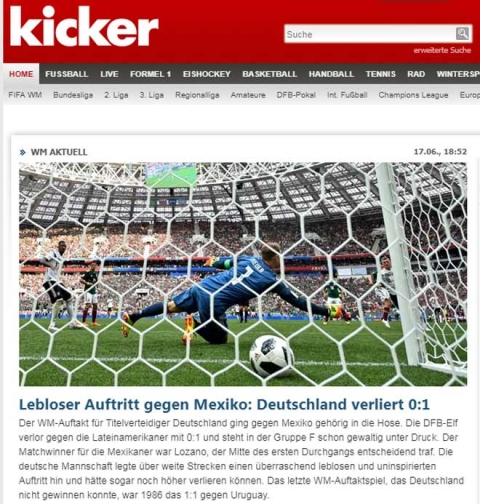 Chấn động World Cup, ĐKVĐ Đức gục ngã: Báo Đức lo loại sớm, báo Mexico mở hội - 3
