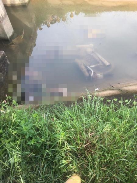 Khu vựic mương nước nơi phát hiện thi thể nạn nhân.