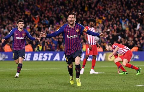 Barca 2-0 Atletico Madrid: Messi và Suarez nổ súng trong 1 phút, Barca tiến sát ngôi vương