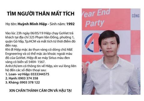 Thanh niên chạy Goviet mất tích bí ẩn ở Gò Vấp - 1