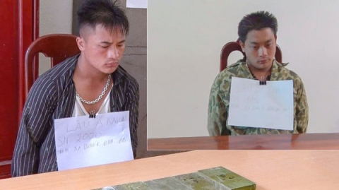 Hai anh em ruột vận chuyển trái phép 6 bánh heroin từ Lào về Việt Nam tiêu thụ. (Ảnh: VOV).