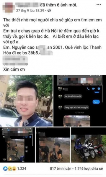 Phát hiện thi thể nam tài xế Grab 18 tuổi bị sát hại ở bãi đất hoang